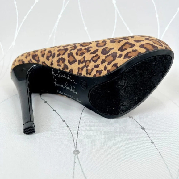Kardashian Kollection Leopard Print Platform High Heels $80 - Picture 5 of 8
